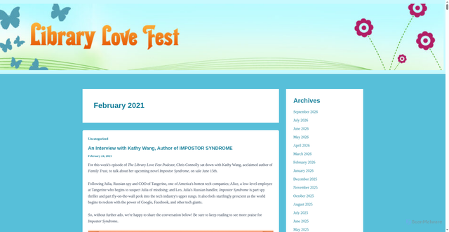 Security scan screenshot of https://www.librarylovefest.com/2021/02/