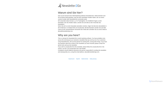 Security scan screenshot of https://newslettertogo.com