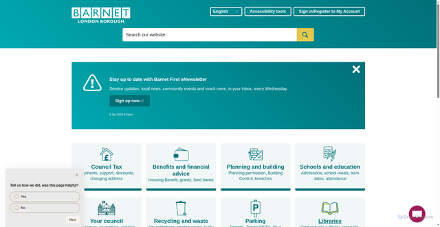 Security scan screenshot of http://www.barnet.gov.uk/