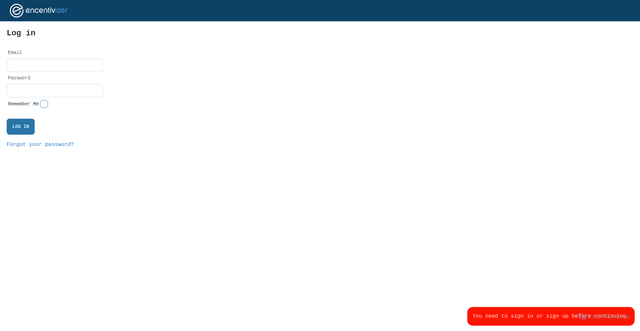 Security scan screenshot of https://encentivizer.com