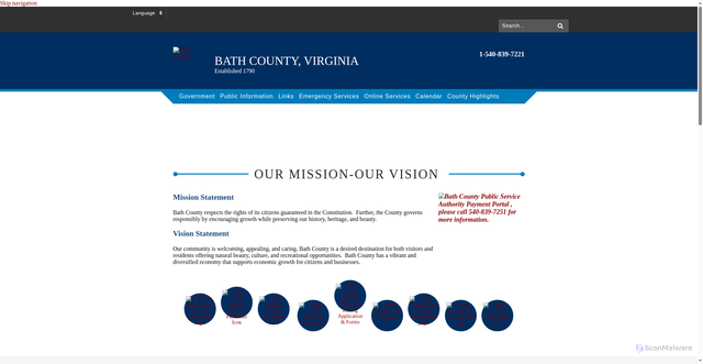 Security scan screenshot of https://www.bathcountyva.gov/