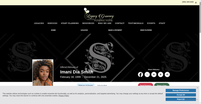 Security scan screenshot of https://www.legacyfuneralservices.org/obituaries?obId=46793048