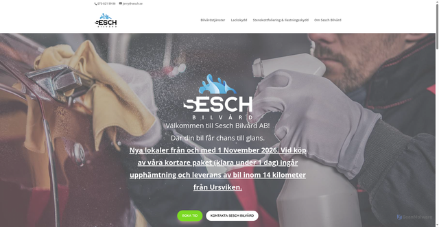 Security scan screenshot of https://seschbilvard.se