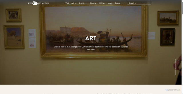 Security scan screenshot of https://www.speedmuseum.org/art/