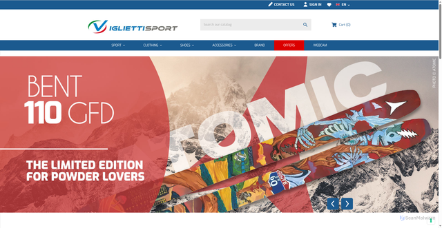 Security scan screenshot of https://vigliettisport.com