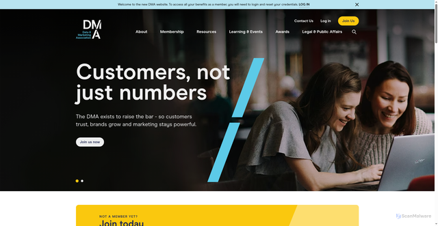 Security scan screenshot of https://dma.org.uk