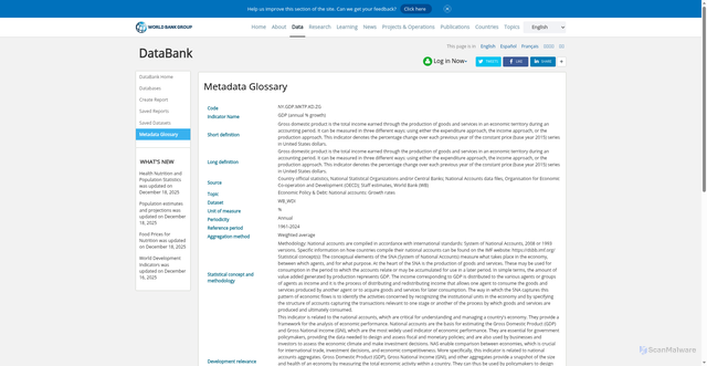 Security scan screenshot of https://databank.worldbank.org/metadataglossary/world-development-indicators/series/NY.GDP.MKTP.KD.ZG