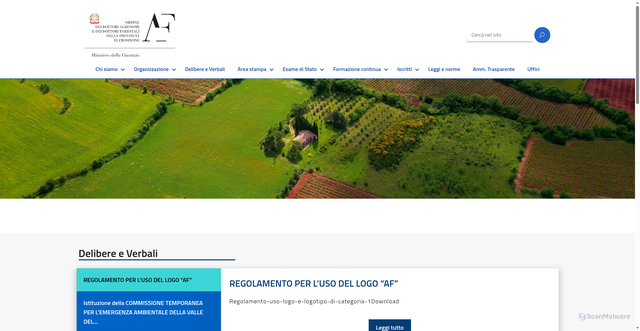 Security scan screenshot of https://ordinefrosinone.conaf.it/