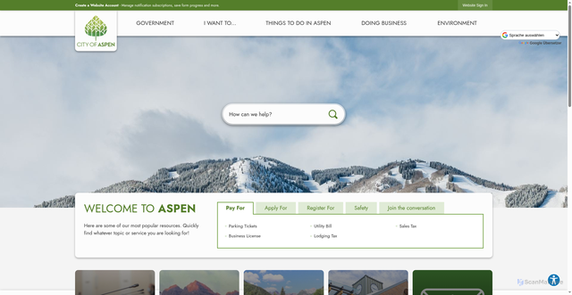 Security scan screenshot of https://aspen.gov/