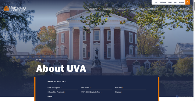 Security scan screenshot of https://www.virginia.edu/about-uva/