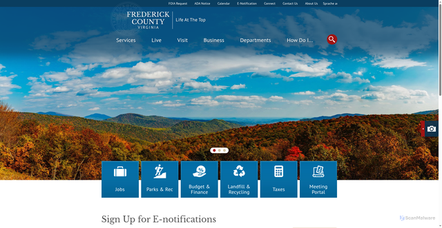 Security scan screenshot of https://www.fcva.us/