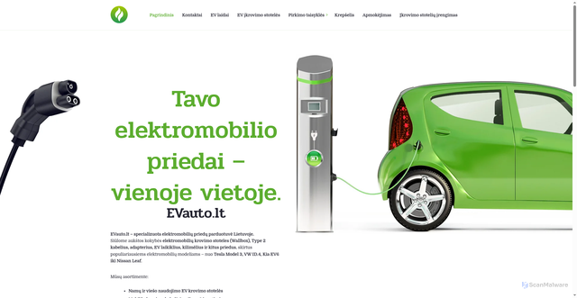 Security scan screenshot of http://evauto.lt/