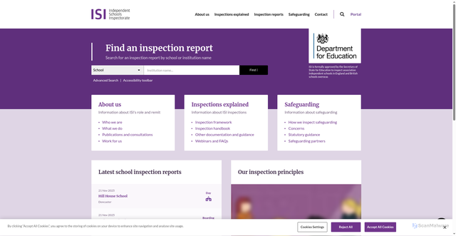 Security scan screenshot of http://www.isi.net/