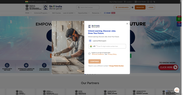Security scan screenshot of https://www.skillindiadigital.gov.in/