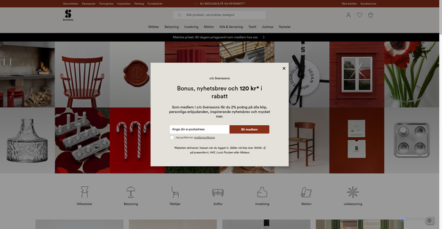 Security scan screenshot of https://www.svenssons.se/
