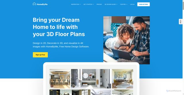 Security scan screenshot of https://home.by.me/en/
