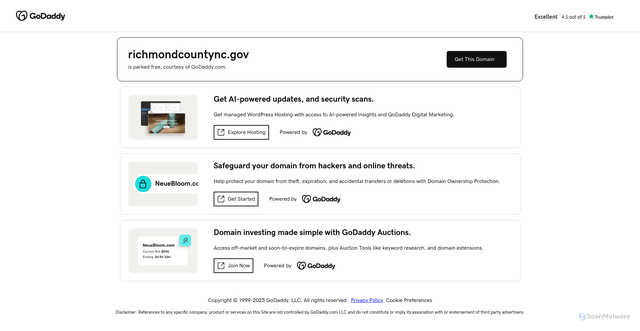 Security scan screenshot of https://richmondcountync.gov/