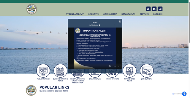 Security scan screenshot of https://www.msvfl.gov/