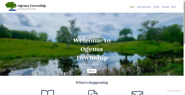 Security scan screenshot of https://www.ogematownshipmn.gov/