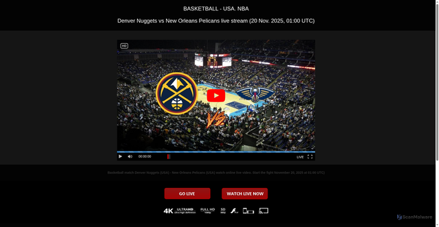 Security scan screenshot of https://s3.sa-east-1.amazonaws.com/rlespo451/ion/video/video-today-denver-nuggets-v-new-orleans-pelicans-liv-free-20-november-2025-en-0-9916.html