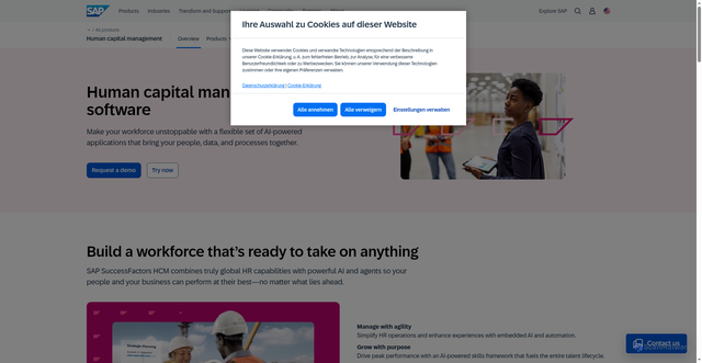 Security scan screenshot of https://successfactors.eu