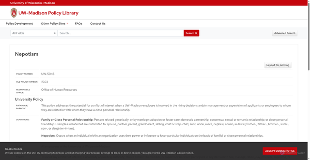 Security scan screenshot of https://policy.wisc.edu/library/UW-5046