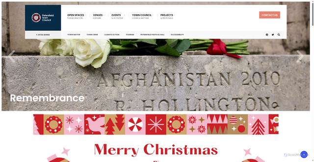 Security scan screenshot of https://www.petersfield-tc.gov.uk/