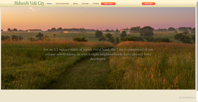 Security scan screenshot of https://maharishivediccity-iowa.gov/