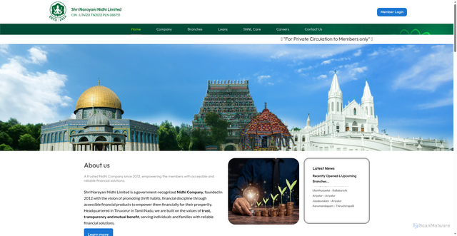Security scan screenshot of https://shrinarayaninidhi.com