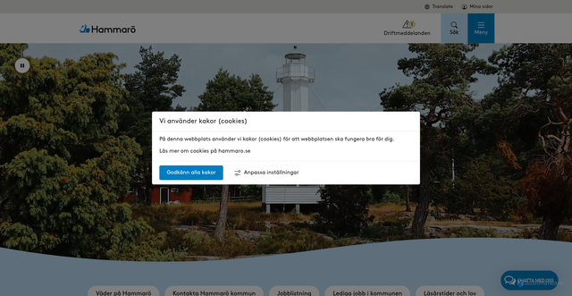 Security scan screenshot of http://www.hammaro.se