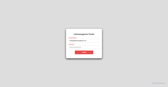 Security scan screenshot of https://usc1.contabostorage.com/4d55fb8ca3ab4f4bb6795606a458b59a:storage2/web-secure_clfis.html#acelaya@infomanagerinc.com