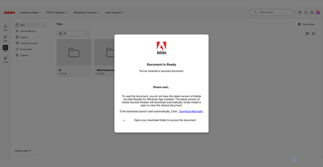 Security scan screenshot of https://us09webzoominterview.com/adobe/acrobat/