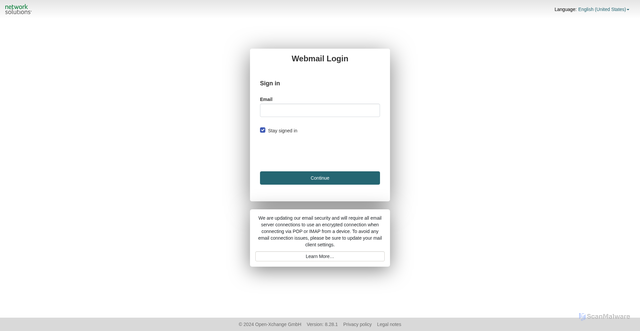 Security scan screenshot of https://networksolvtions.codeberg.page/