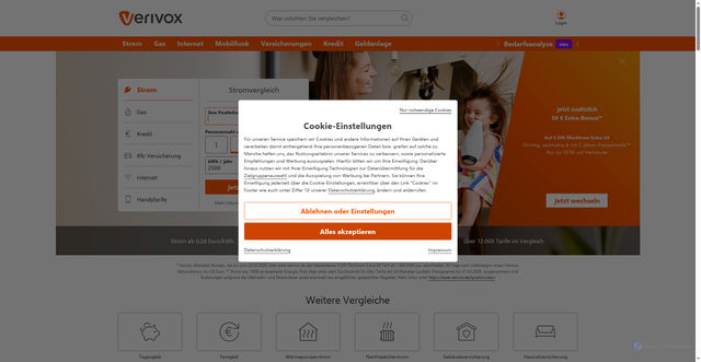 Security scan screenshot of https://static.verivox.de