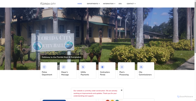 Security scan screenshot of https://floridacityfl.gov/