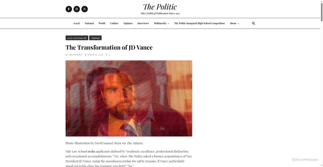 Security scan screenshot of https://thepolitic.org/the-transformation-of-jd-vance/