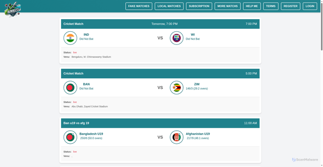 Security scan screenshot of https://runbuzzcricket.com/