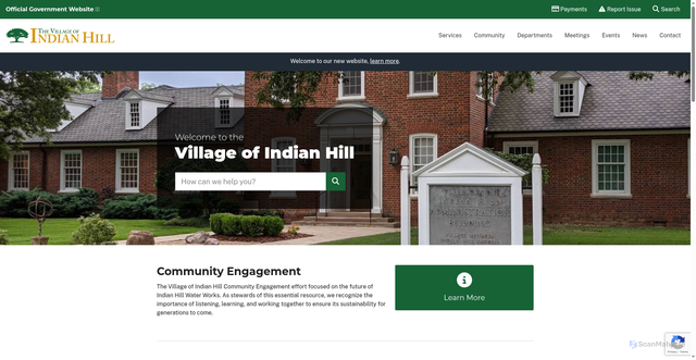 Security scan screenshot of https://indianhill.gov/