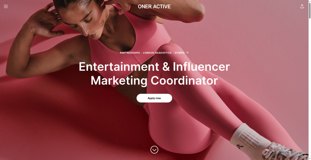 Security scan screenshot of https://oneractive.teamtailor.com/jobs/7881320-entertainment-influencer-marketing-coordinator