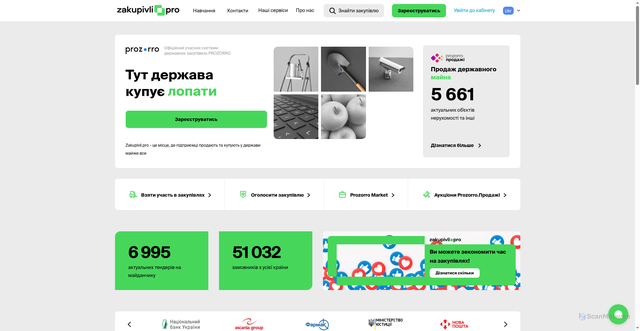 Security scan screenshot of https://zakupivli.pro