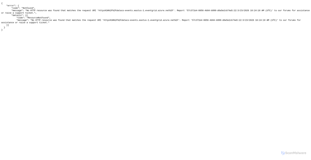 Security scan screenshot of https://dataco-events.eastus-1.eventgrid.azure.net