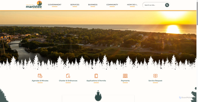 Security scan screenshot of https://manisteemi.gov/