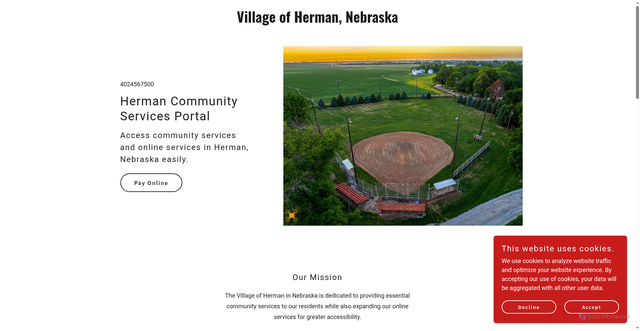 Security scan screenshot of https://villageofherman.gov/