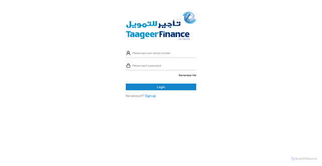Security scan screenshot of http://taageerfinanceo.com/