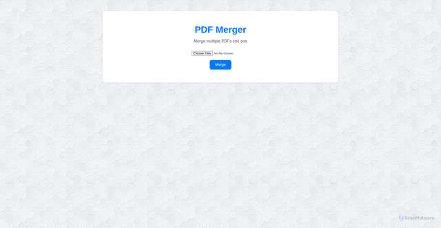 Security scan screenshot of https://ez-3i2.pages.dev/pdf-merger