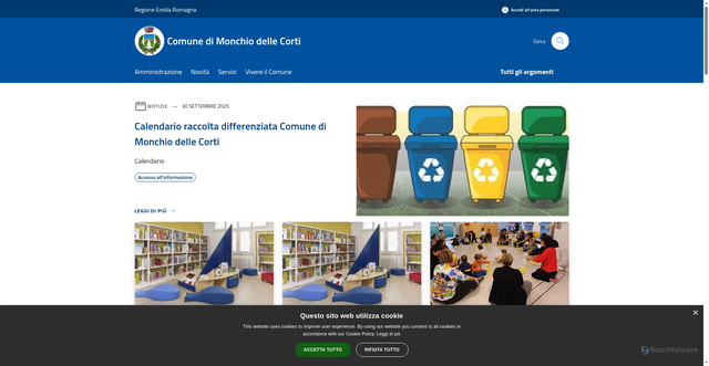 Security scan screenshot of https://www.comune.monchio-delle-corti.pr.it/it