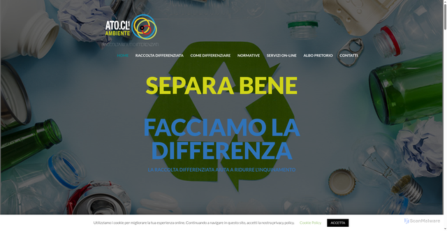 Security scan screenshot of https://www.atoambientecl1.it/