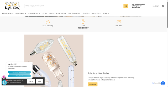 Security scan screenshot of https://lightstoreusa.com