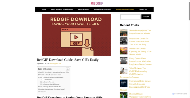 Security scan screenshot of https://redgif.ca/redgif-download-guide-save-gifs-easily/