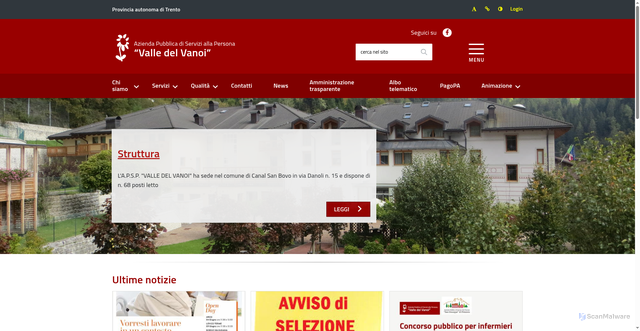 Security scan screenshot of https://www.apspvalledelvanoi.it